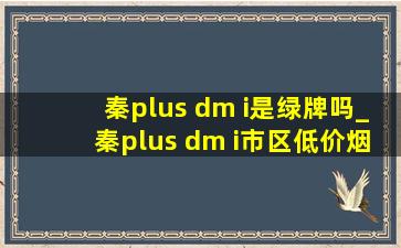 秦plus dm i是绿牌吗_秦plus dm i市区(低价烟批发网)省油方式